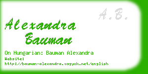 alexandra bauman business card